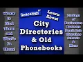 City Directories Old Telephone Books What s In Them Where to Find Them
