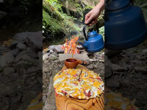 Yağmurlu Kampta Sucuklu Lavaş Pizza 🌧️ 🏕️ / sausage lavash pizza rain camping