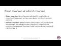 C What is Recursion Recursive function Direct Recursion Indirect Recursion Part 1