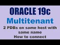 Oracle 19c Multitenant 2 PDBs on same host with same name - How to connect