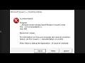 Fix Microsoft Visual C Runtime Library Assertion Failed Vulcanadapter cc Error Adobe Windows PC