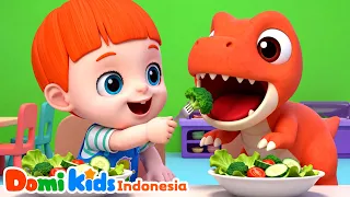 Dino Kecil Tak Suka Sayur 🥦🦕 Yuk Belajar Makan Sehat | Domi Kids Lagu Indonesia