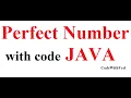 Perfect Number java program with code Perfect number code Code With Ved coding Ved