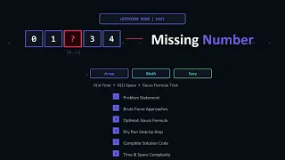Missing Number - LeetCode 268 JavaScript solution DSAhindi