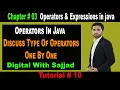 Operators in java discuss types of operators in java Java Tutorials 10 in hindi Urdu
