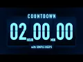 2 Hours Countdown Timer Flip Clock with Simple Beeps