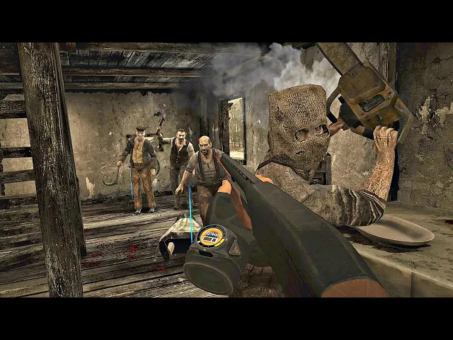 Resident Evil 4 VR - Gameplay Village Fight & Chainsaw Man (4K 60FPS)