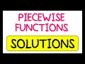 Piecewise Functions Exam Question Solutions