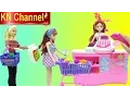 Download Lagu Đồ chơi trẻ em BÚP BÊ BARBIE ĐI SIÊU THỊ CÓ MÁY TÍNH TIỀN MICRO Cash register Supermarket