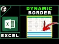 How to Create Dynamic Border in Excel