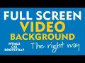 How to Code A Full Screen Background using HTML CSS Bootstrap