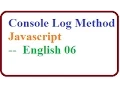 Console Log Method in Javascript -