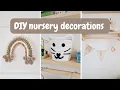 DIY BABY DECOR - Making Decorations for the nursery rope basket wooden bunting BOHO rainbow