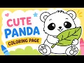 Cute Panda Coloring Page