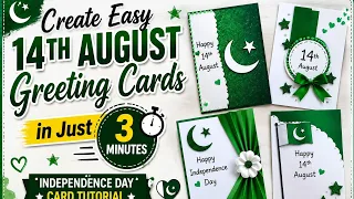Create 14th August Greeting Cards in Just 3 Minutes Easy Independence Day Card Ideas