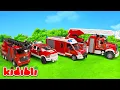 Download Lagu Toy Firetruck Saves Burning Garbage Truck 🚒 Excavator Builds the Road 🚧 Fun Toys For Kids | Kidibli