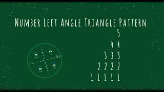 61 Number Left Angle Triangle Pattern without any pre-defined method using while loop in Python