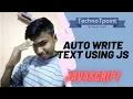 Auto type text using javascript auto write text js javascript typewritter effect TechnoTpoint