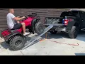 84 Haul Master Harbor Freight Ramps ATV loaded in lifted F-150 5 5 bed in 25 seconds