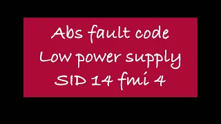 How to fix Abs fault code Supply voltage to low Wabco Spn 802 SID 14 fmi 4 Semi Truck repair