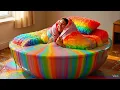 Which Bed Would You Sleep In? 🛋️ Lying in the Most Relaxing Bed #asmr #oddlysatisfying #dream #bed