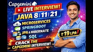 Capgemini Java Developer LIVE Real Interview Spring Boot Microservices JPA Hibernate