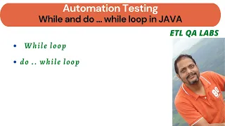 Automation Testing While do while loop in Java