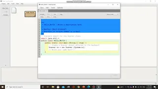 Java Tutorial - how to print Hello World on screen using BlueJ