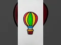 hot air balloon drawing learn to easy