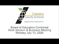 BOE Combined Work Session Business Mtg July 13 2026 Edited to beep out prohibited language