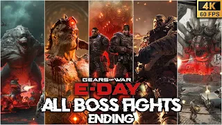 Gears of War: E-Day All BOSS Fights + Ending (4K60fps)