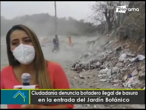 Ciudadanía denuncia botadero ilegal de basura en la entrada del Jardín Botánico