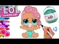 LOL Lil Treasure Pearl Surprise Coloring Page LOL Printable Coloring Pages Glitter Art