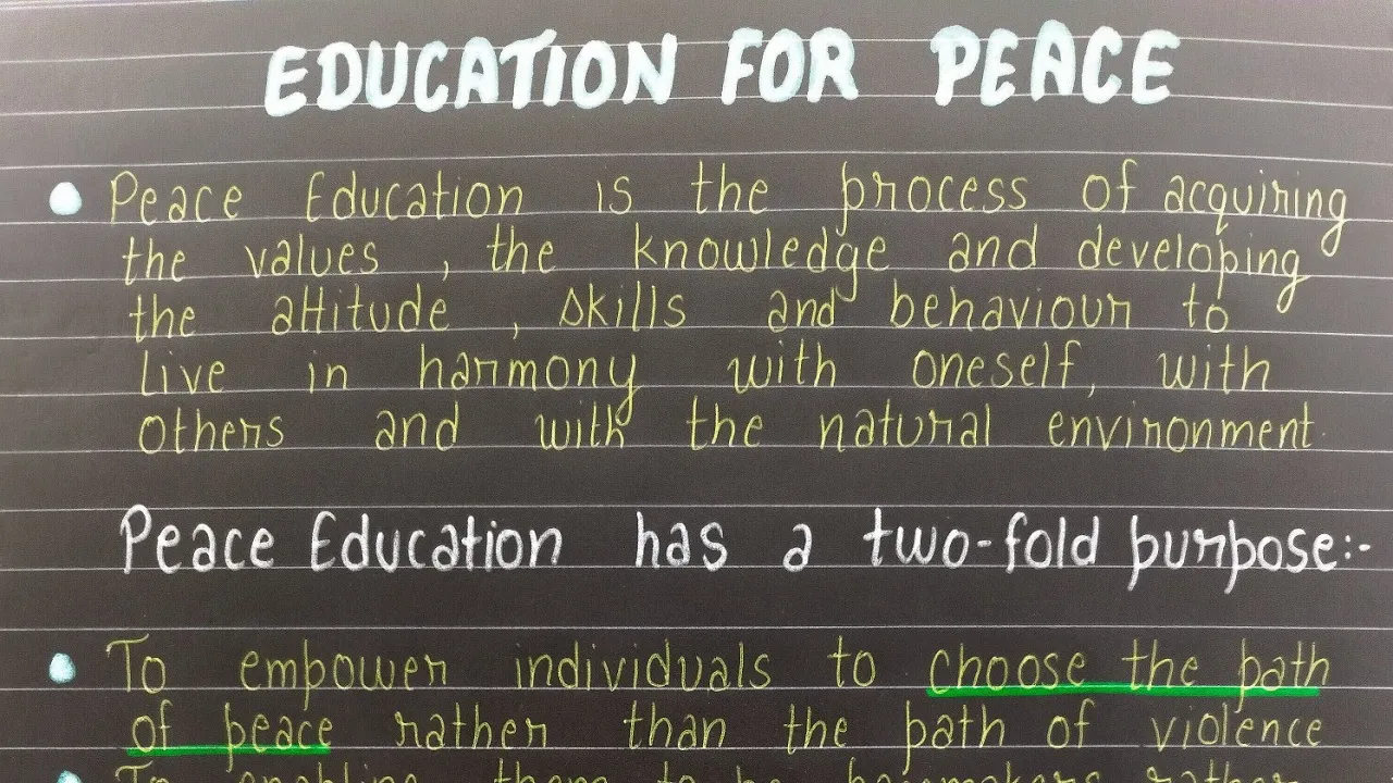 MEANING CONCEPT AND NEED OF EDUCATION FOR PEACE || PEACE EDUCATION || SHORT NOTES || B.ED. ||
