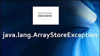Java Tutorial on java lang ArrayStoreException Java Error Fixes Exception Fix