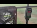 Greenhouse ventation fan setup