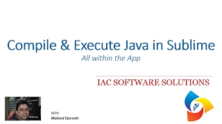 Compile and Execute your Java Programs within Sublime Text 3