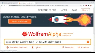 Math 244 Solve 2 3 11 using Wolfram Alpha