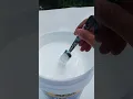 Apoc siliconize white roof coating printed label on bucket It is thicker paint than Apoc