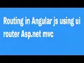 Routing in Angular js using ui router