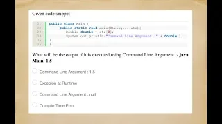 Java Command Line Multiple Choice Question