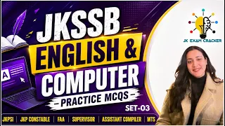 Jkssb English & Computer Practice Class-03 : By Taniya Abrol