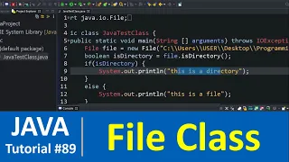 Java Tutorial - Java File Class to Create and Delete Files in Directory