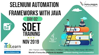 Selenium Automation Frameworks with Java Day 02 SDET Training Nov 2019
