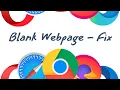 Webpage loads then goes blank Google image search white screen issue - Fixed
