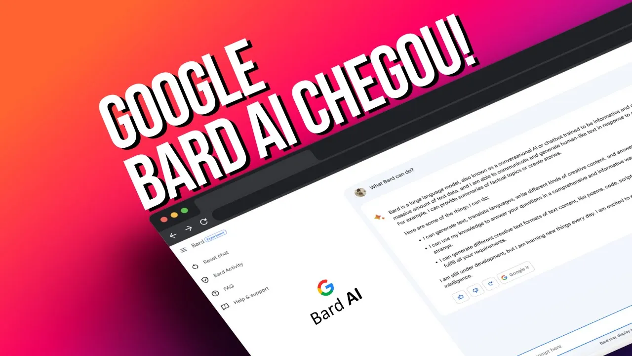 BARD AI: INTELIGÊNCIA ARTIFICIAL DO GOOGLE JÁ ESTÁ ENTRE NÓS! #bard