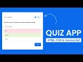 Create a Quiz App using HTML CSS JavaScript Full-Stack Development