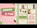 POWERPOINT TUTORIAL Aesthetic Green and Pink Themed PowerPoint Morph Transition