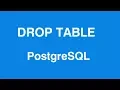 PostgreSQL DROP TABLE Query in Table psql Shell