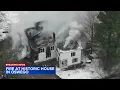 Large fire destroys historic downtown house in Oswego fire response leads to water main break
